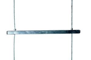 Staaldraadladder met aluminium sporten