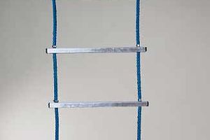 Hercules touwladder met aluminium sporten