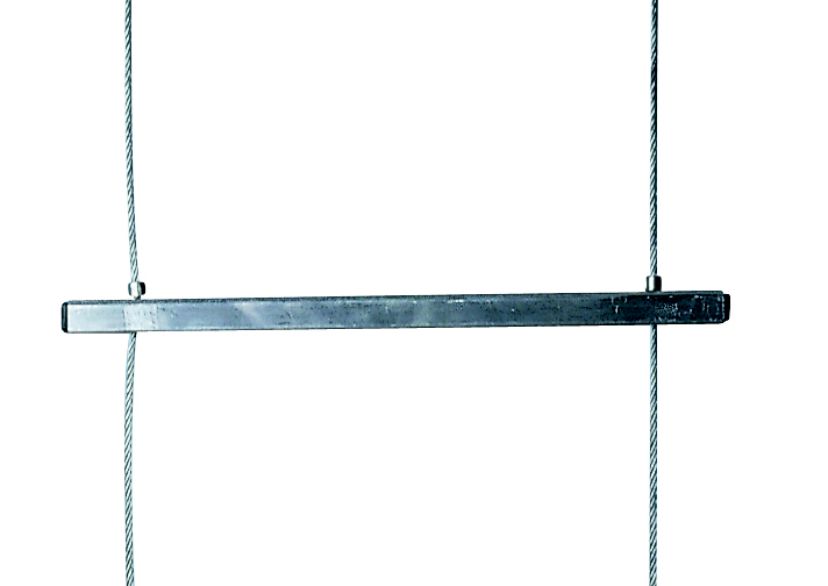 Staaldraadladder met aluminium sporten