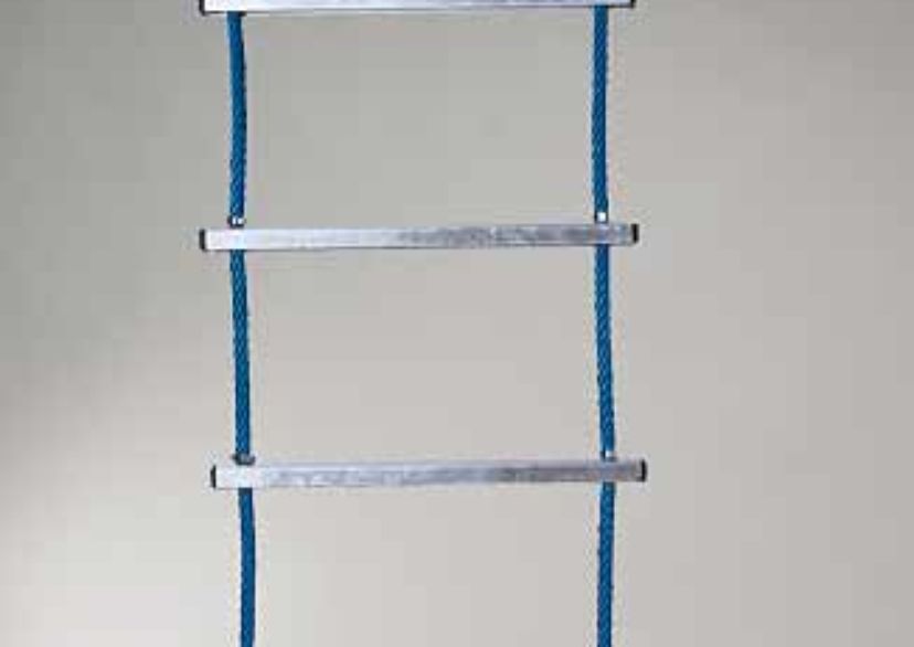 Hercules touwladder met aluminium sporten